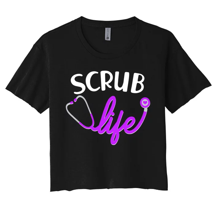 Scrub Life Stethoscope Women's Crop Top Tee