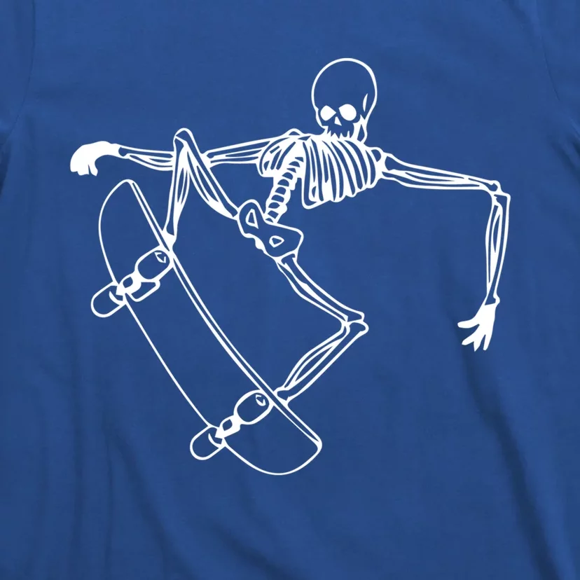 Skateboard Cool Skeleton Skater Birthday Gift T-Shirt