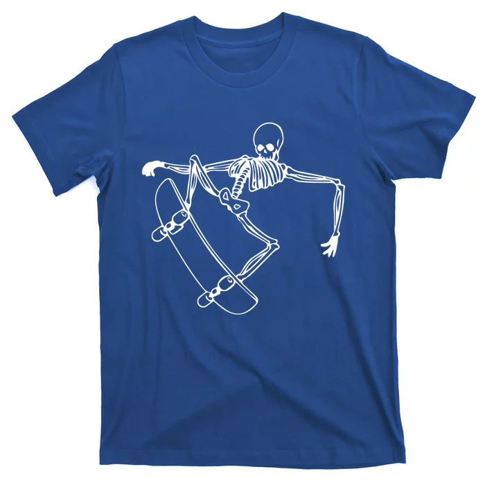 Skateboard Cool Skeleton Skater Birthday Gift T-Shirt