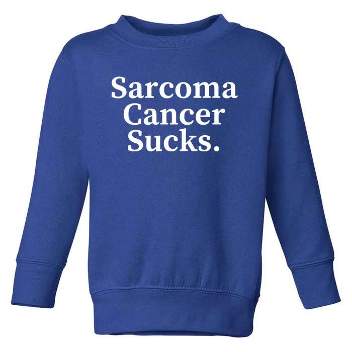 Sarcoma Cancer Sucks Sarcoma Cancer Awareness Month Support Gift Toddler Sweatshirt