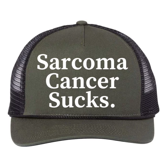 Sarcoma Cancer Sucks Sarcoma Cancer Awareness Month Support Gift Retro Rope Trucker Hat Cap