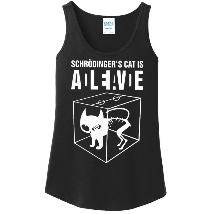 Schrodingers Cat Schrödinger’s Cat IS ALIVE Ladies Essential Tank