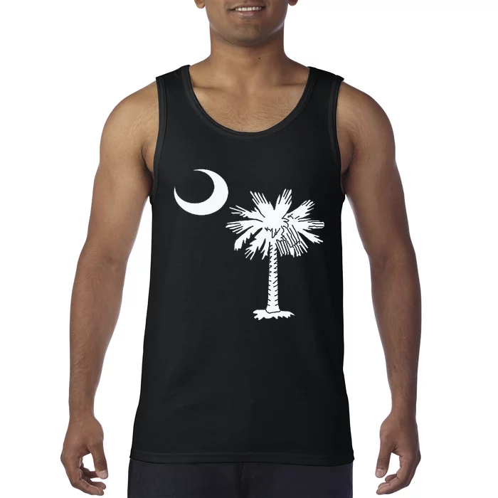 South Carolina State Flag Palmetto Tree Crescent Moon Sc Tank Top