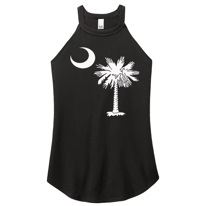 South Carolina State Flag Palmetto Tree Crescent Moon Sc Women’s Perfect Tri Rocker Tank