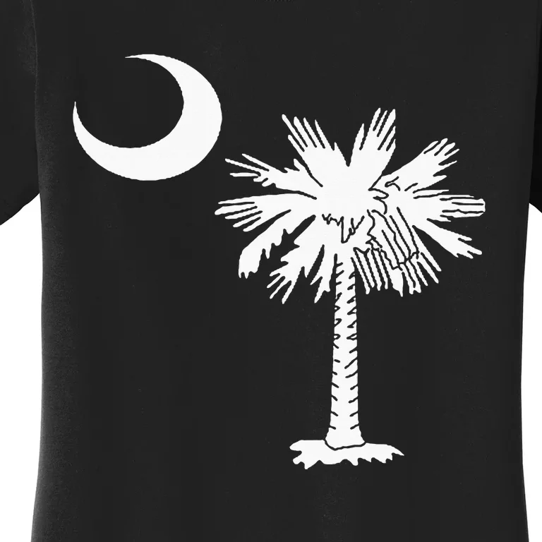 South Carolina State Flag Palmetto Tree Crescent Moon Sc Women's T-Shirt