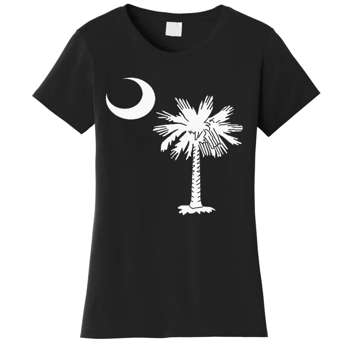 South Carolina State Flag Palmetto Tree Crescent Moon Sc Women's T-Shirt