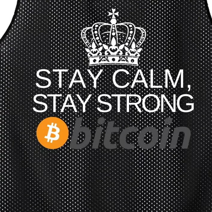 Stay Calm Stay Strong Bitcoin, HODL Crypto, DeFi, Blockchain Mesh Reversible Basketball Jersey Tank