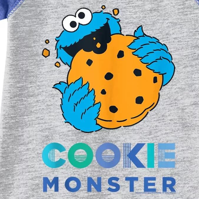 Sesame Cookie Street Monster With Big Cookie Infant Baby Jersey Bodysuit