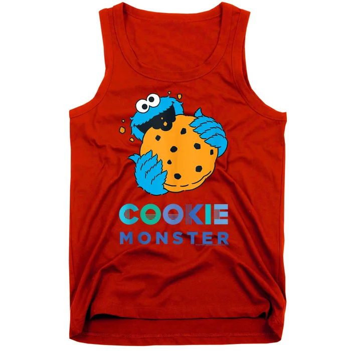 Sesame Cookie Street Monster With Big Cookie Tank Top