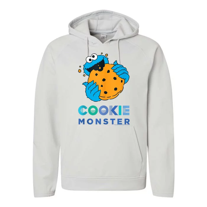 Sesame Cookie Street Monster With Big Cookie Performance Fleece Hoodie