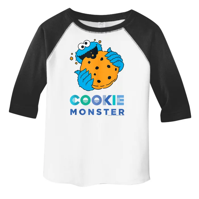 Sesame Cookie Street Monster With Big Cookie Toddler Fine Jersey T-Shirt