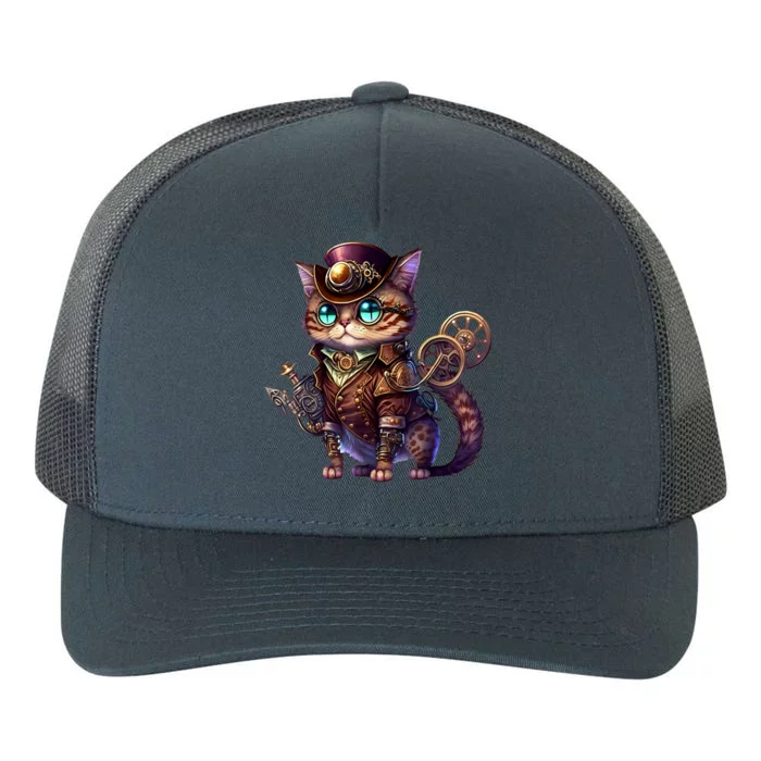 Steampunk Cat Steampunk Kitten Lovers Fantasy For Women Yupoong Adult 5-Panel Trucker Hat