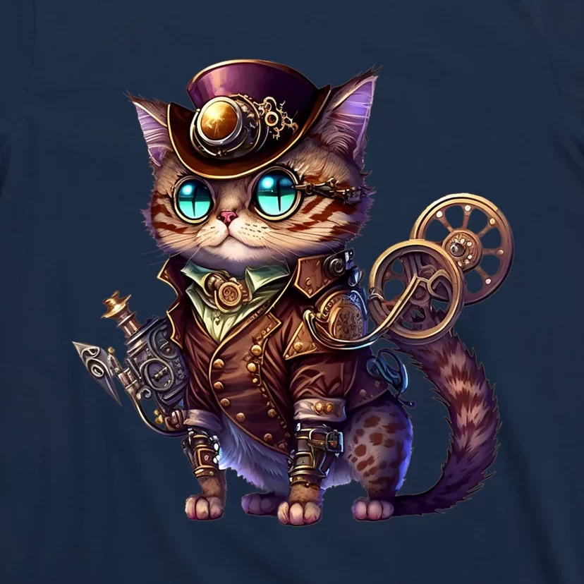 Steampunk Cat Steampunk Kitten Lovers Fantasy For Women T-Shirt