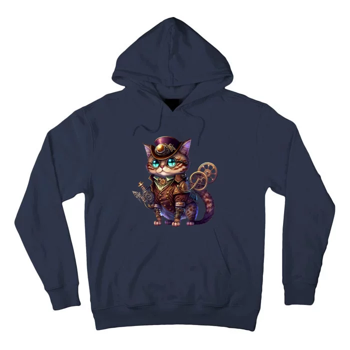 Steampunk Cat Steampunk Kitten Lovers Fantasy For Women Tall Hoodie