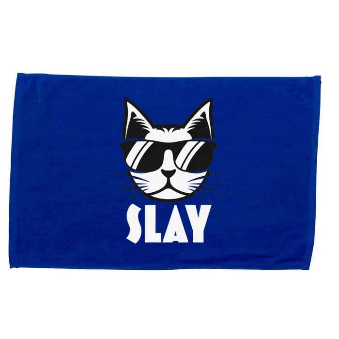 Slay Cat Slay Cat Slay Microfiber Hand Towel