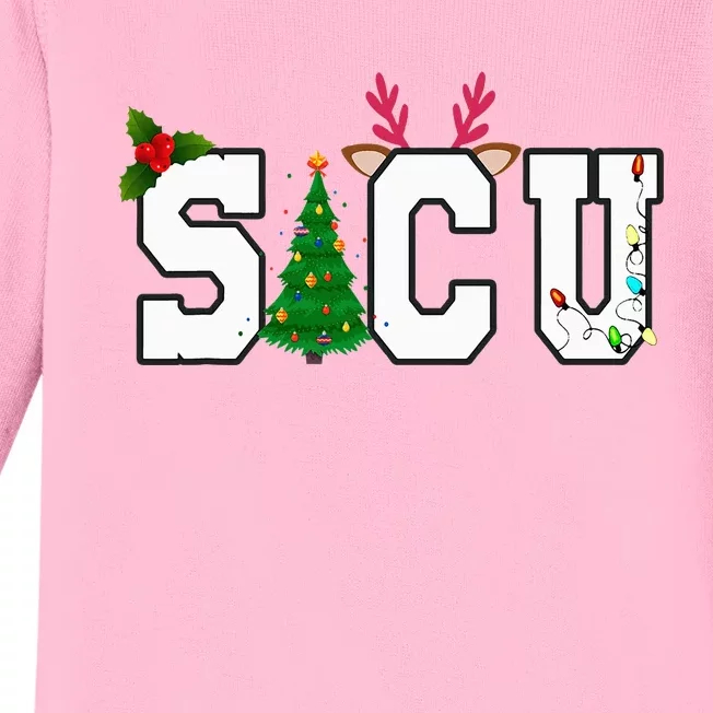 SICU Christmas Surgical Intensive Care Unit Nurse Xmas Team Baby Long Sleeve Bodysuit