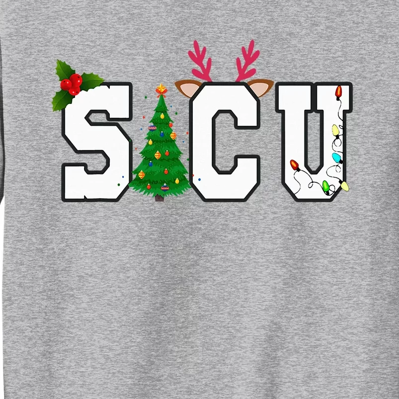 SICU Christmas Surgical Intensive Care Unit Nurse Xmas Team Tall Sweatshirt