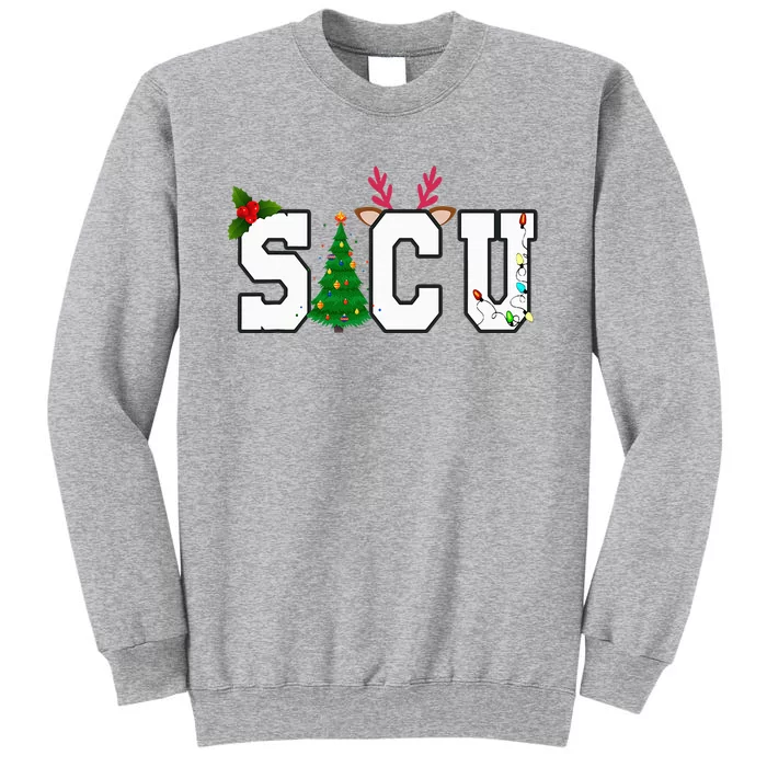 SICU Christmas Surgical Intensive Care Unit Nurse Xmas Team Tall Sweatshirt