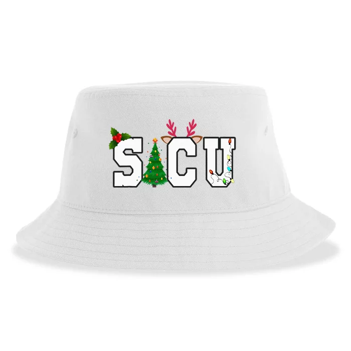 SICU Christmas Surgical Intensive Care Unit Nurse Xmas Team Sustainable Bucket Hat