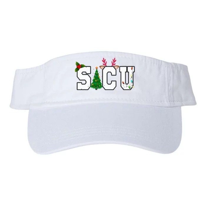 SICU Christmas Surgical Intensive Care Unit Nurse Xmas Team Valucap Bio-Washed Visor