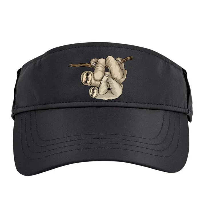 Sloth Couple Adult Drive Performance Visor