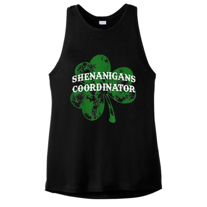 Shenanigans Coordinator Shenanigator St Patricks Day Cheeky Ladies Tri-Blend Wicking Tank