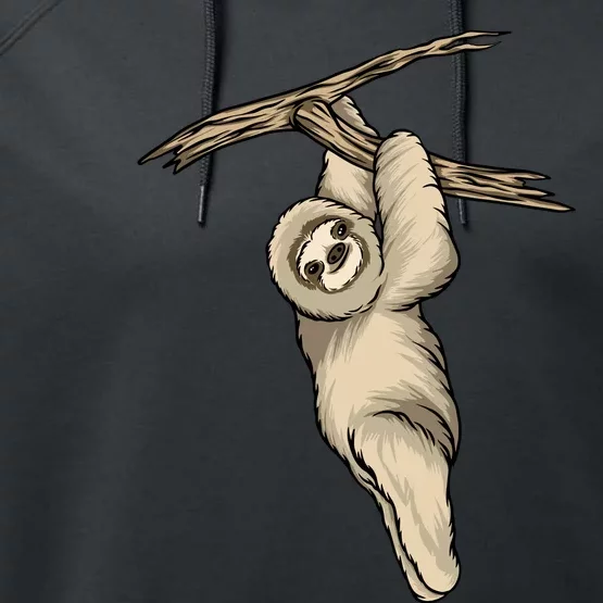 Sloth Couple Performance Fleece Hoodie