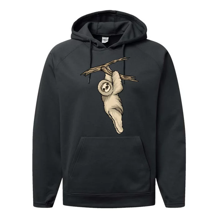 Sloth Couple Performance Fleece Hoodie