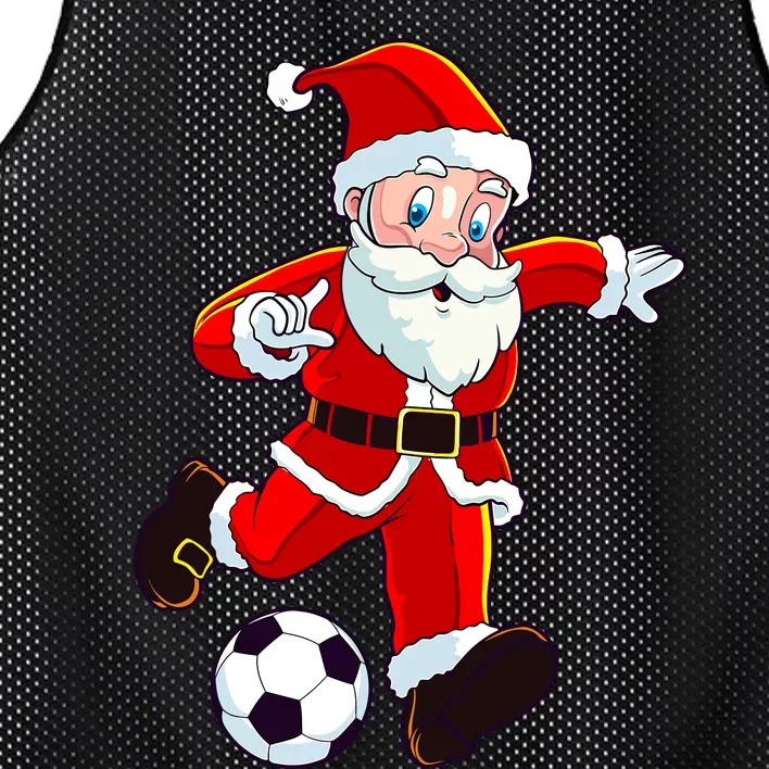 Soccer Christmas Santa Claus Funny Boy Girl Xmas Mesh Reversible Basketball Jersey Tank