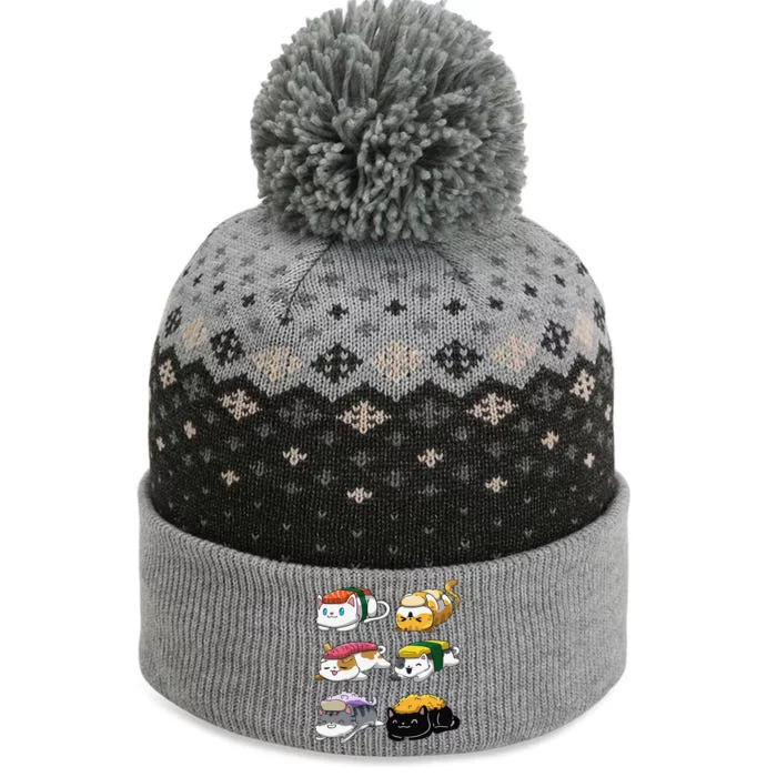 Sushi Cats Sushi Lover Cat Lover Kawaii Anime Neko The Baniff Cuffed Pom Beanie