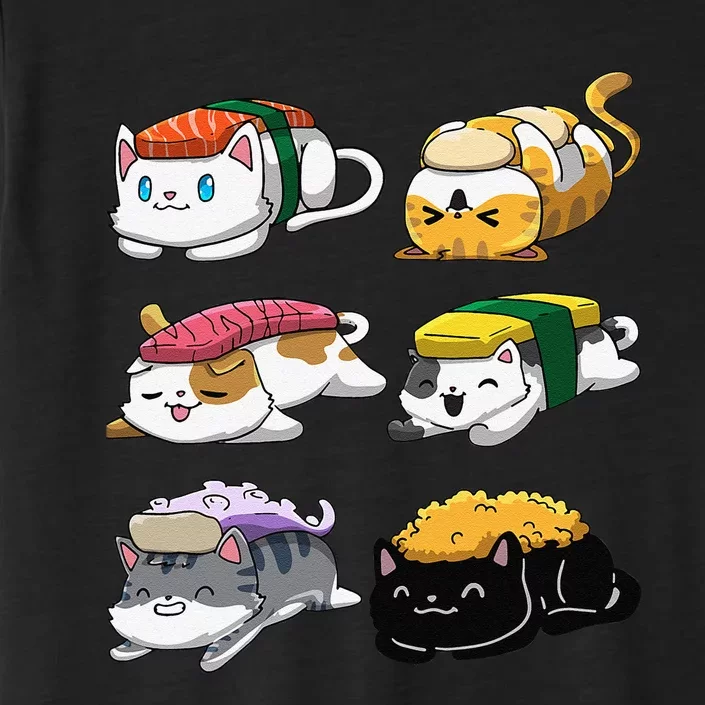 Sushi Cats Sushi Lover Cat Lover Kawaii Anime Neko ChromaSoft Performance T-Shirt