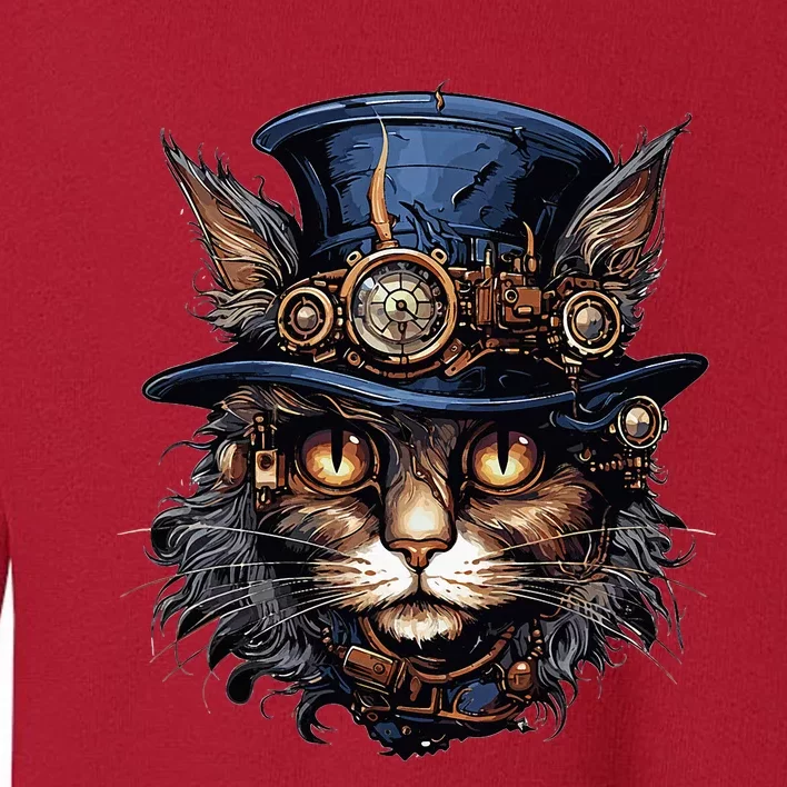 Steampunk Cat Toddler Sweatshirt