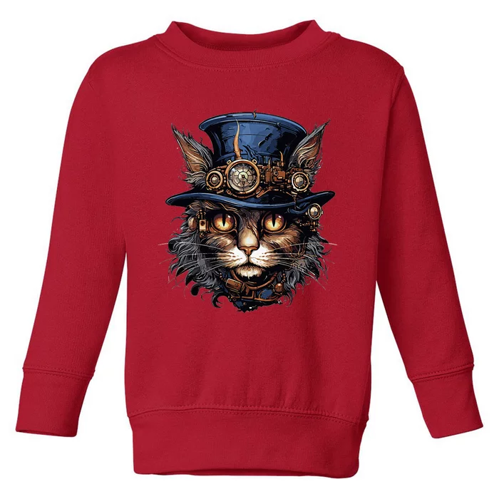 Steampunk Cat Toddler Sweatshirt