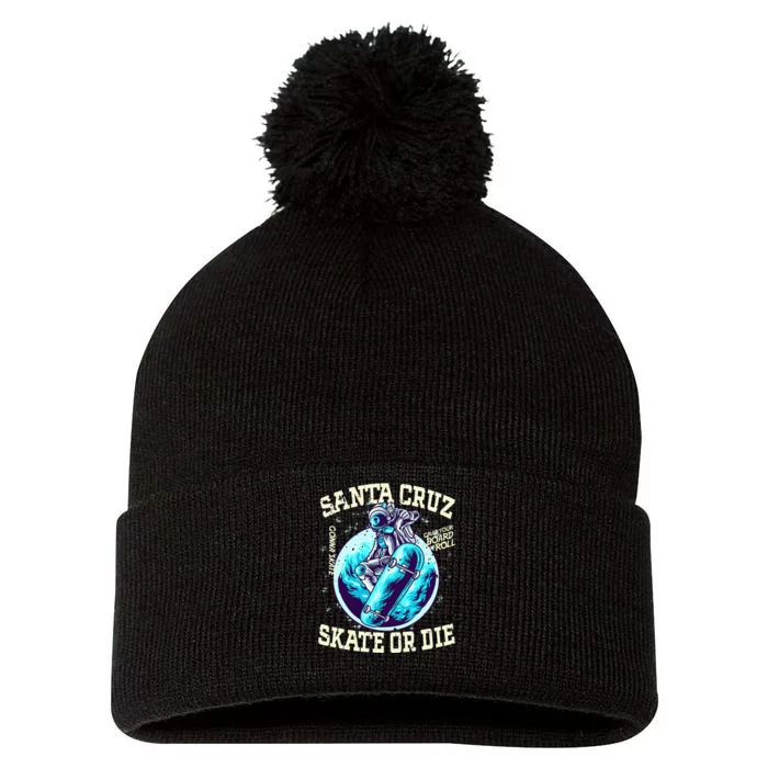 Santa Cruz Skateboard Retro Vintage Street Wear Astronaut Pom Pom 12in Knit Beanie