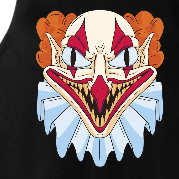 Scary Clown Smile Ladies Tri-Blend Wicking Tank