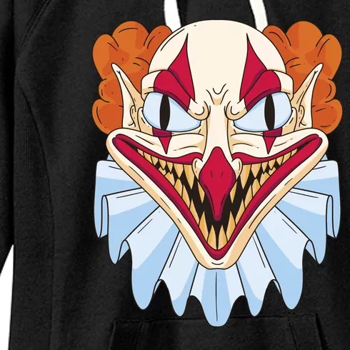 Scary Clown Smile Women's Fleece Hoodie