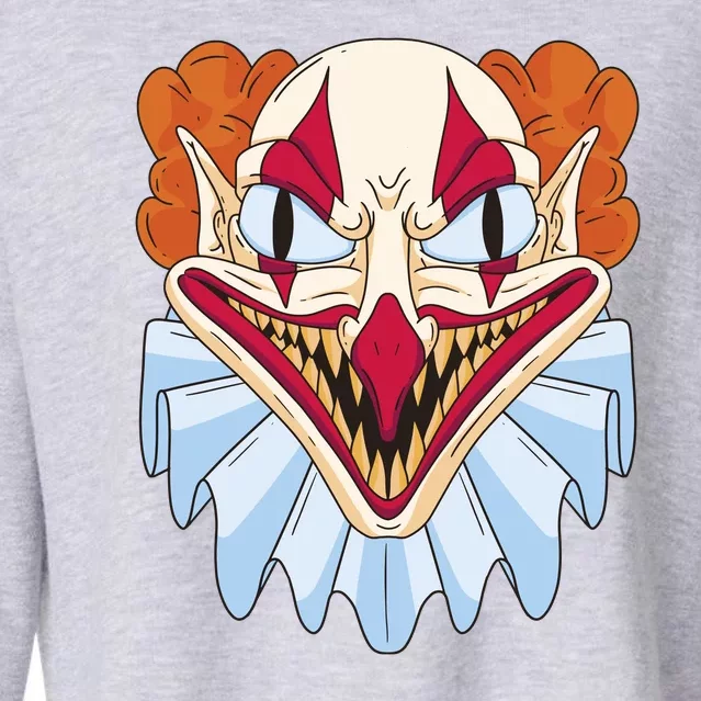 Scary Clown Smile Cropped Pullover Crew