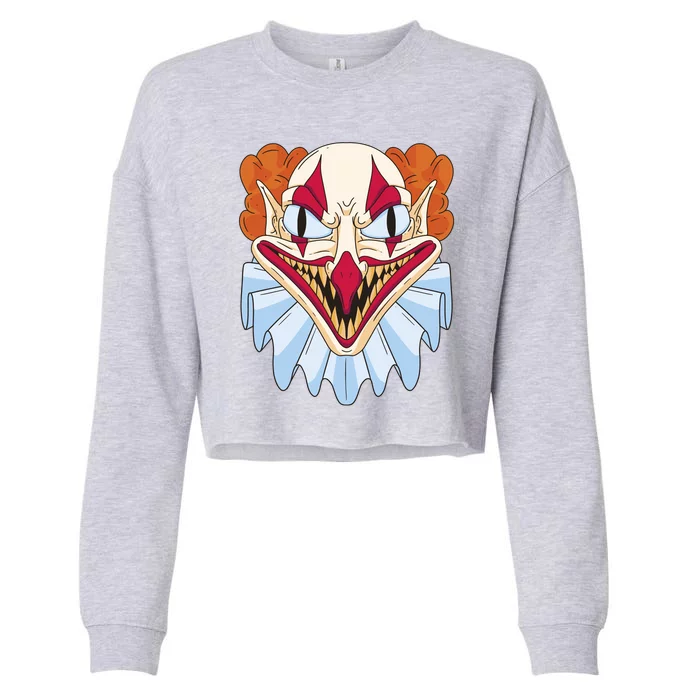 Scary Clown Smile Cropped Pullover Crew