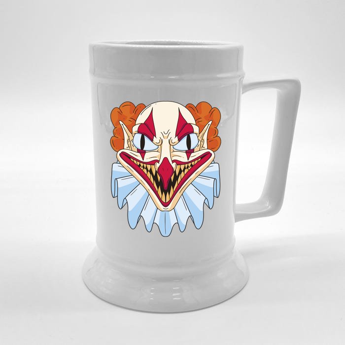 Scary Clown Smile Front & Back Beer Stein