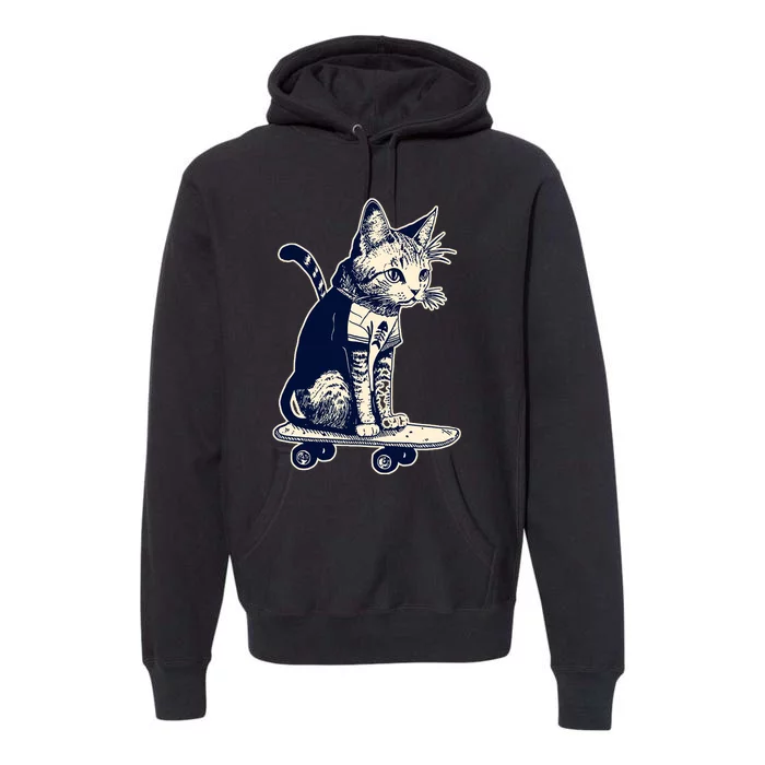 Skate Cat Premium Hoodie