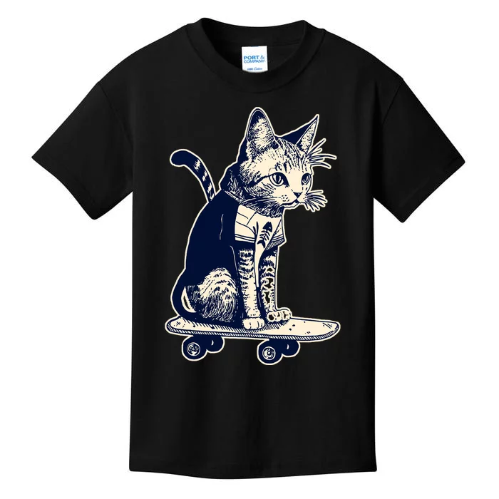 Skate Cat Kids T-Shirt