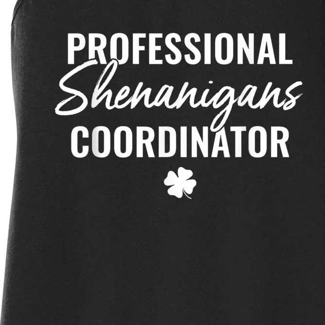 Shenanigans Coordinator Shirt Teacher St. Patricks Day Women's Racerback Tank