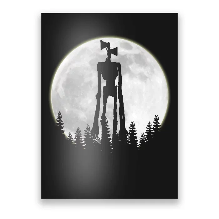 Supernatural Cryptid Siren Head Moon Poster