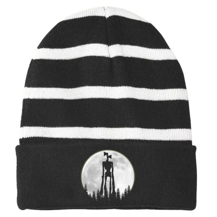 Supernatural Cryptid Siren Head Moon Striped Beanie with Solid Band