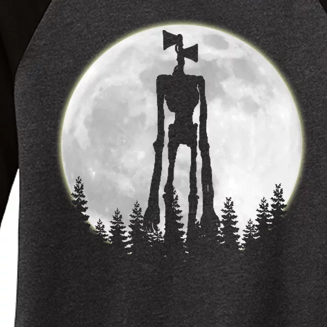 Supernatural Cryptid Siren Head Moon Women's Tri-Blend 3/4-Sleeve Raglan Shirt