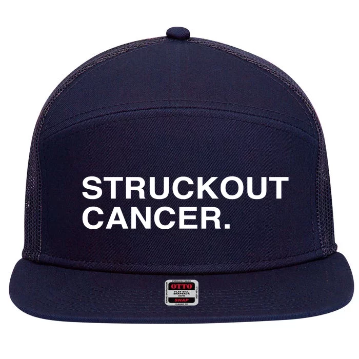 Struckout Cancer 7 Panel Mesh Trucker Snapback Hat