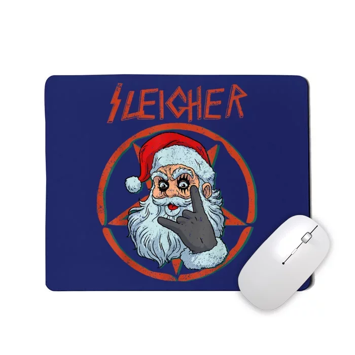 Sleigher Christmas Shirt Heavy Metal Xmas Hail Santa Xmas Hail Santa Mousepad