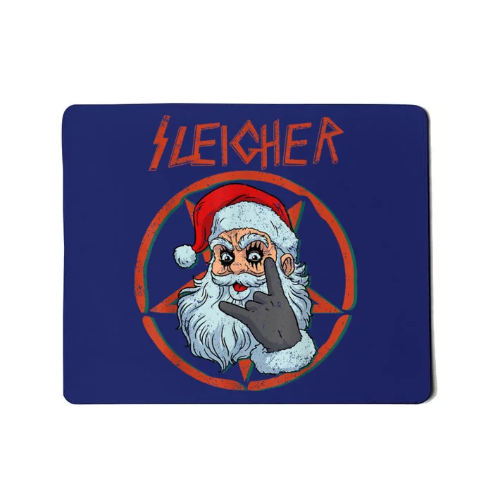 Sleigher Christmas Shirt Heavy Metal Xmas Hail Santa Xmas Hail Santa Mousepad