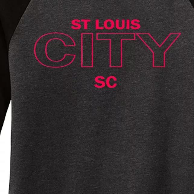 Stl City Women's Tri-Blend 3/4-Sleeve Raglan Shirt