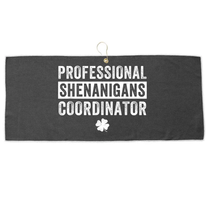 Shenanigans Coordinator Shirt Teacher St. Patricks Day Large Microfiber Waffle Golf Towel